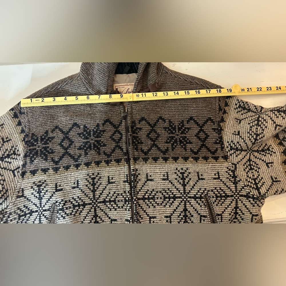 VINTAGE Woolrich Brown Fair Isle Patterned Utility Outdoor Jacket Rugged Sz XL - Picture 14 of 16